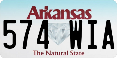 AR license plate 574WIA