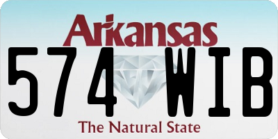 AR license plate 574WIB