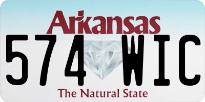 AR license plate 574WIC