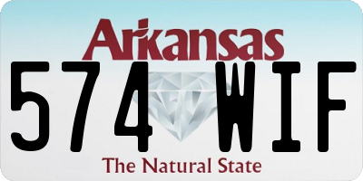 AR license plate 574WIF