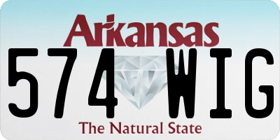 AR license plate 574WIG