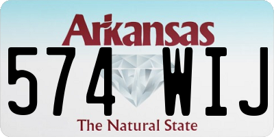 AR license plate 574WIJ