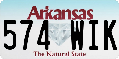 AR license plate 574WIK