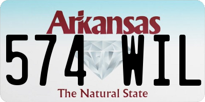 AR license plate 574WIL