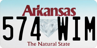 AR license plate 574WIM