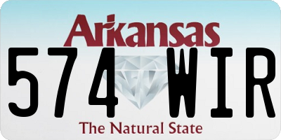 AR license plate 574WIR