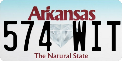 AR license plate 574WIT