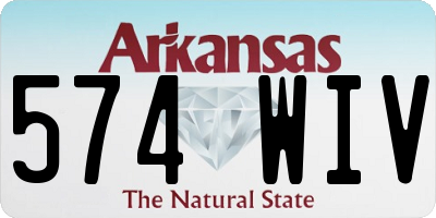 AR license plate 574WIV