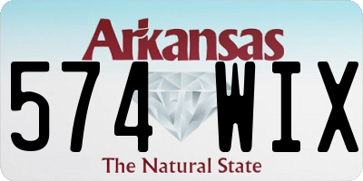 AR license plate 574WIX