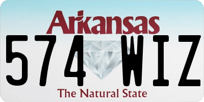 AR license plate 574WIZ