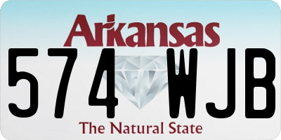 AR license plate 574WJB