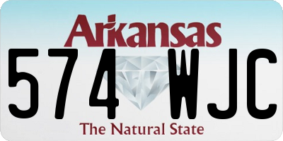 AR license plate 574WJC