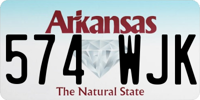 AR license plate 574WJK