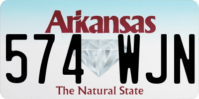 AR license plate 574WJN