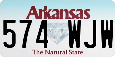 AR license plate 574WJW