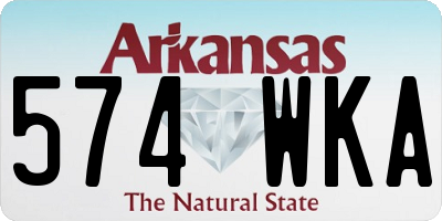 AR license plate 574WKA