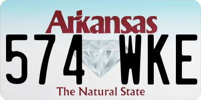 AR license plate 574WKE