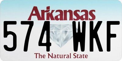 AR license plate 574WKF
