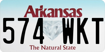 AR license plate 574WKT