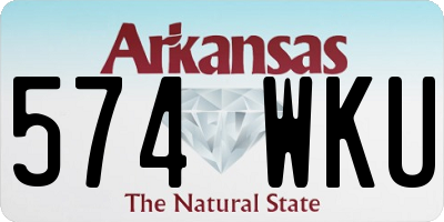 AR license plate 574WKU