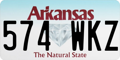 AR license plate 574WKZ