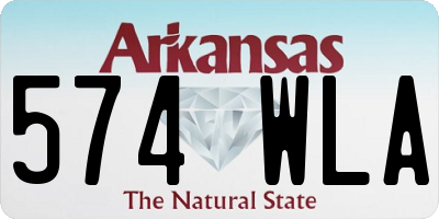 AR license plate 574WLA