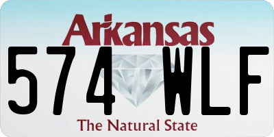 AR license plate 574WLF