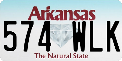 AR license plate 574WLK