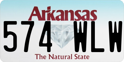AR license plate 574WLW