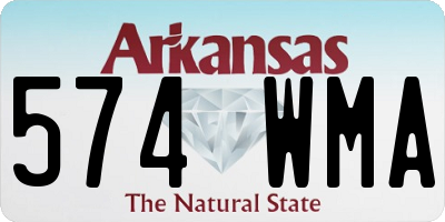 AR license plate 574WMA