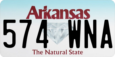AR license plate 574WNA