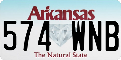 AR license plate 574WNB