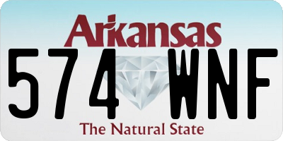 AR license plate 574WNF