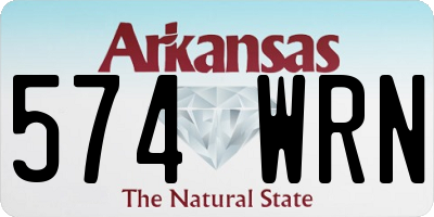 AR license plate 574WRN