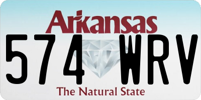 AR license plate 574WRV