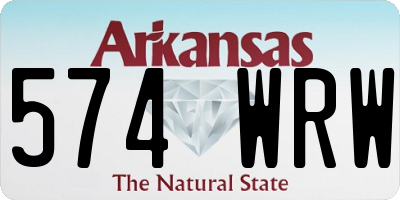 AR license plate 574WRW