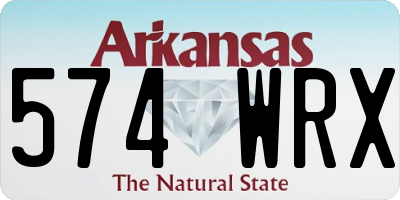 AR license plate 574WRX
