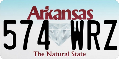 AR license plate 574WRZ