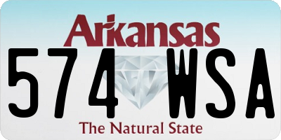AR license plate 574WSA