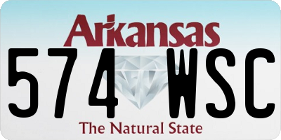 AR license plate 574WSC