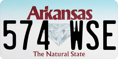 AR license plate 574WSE