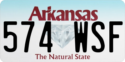 AR license plate 574WSF