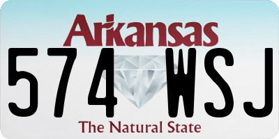 AR license plate 574WSJ