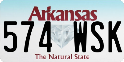 AR license plate 574WSK