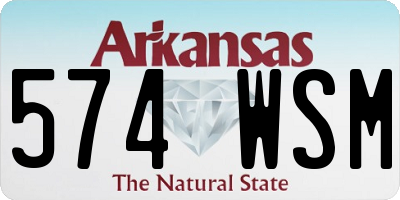 AR license plate 574WSM