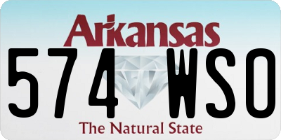 AR license plate 574WSO