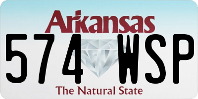 AR license plate 574WSP