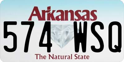 AR license plate 574WSQ