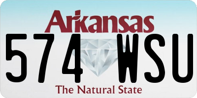 AR license plate 574WSU