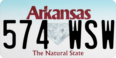 AR license plate 574WSW